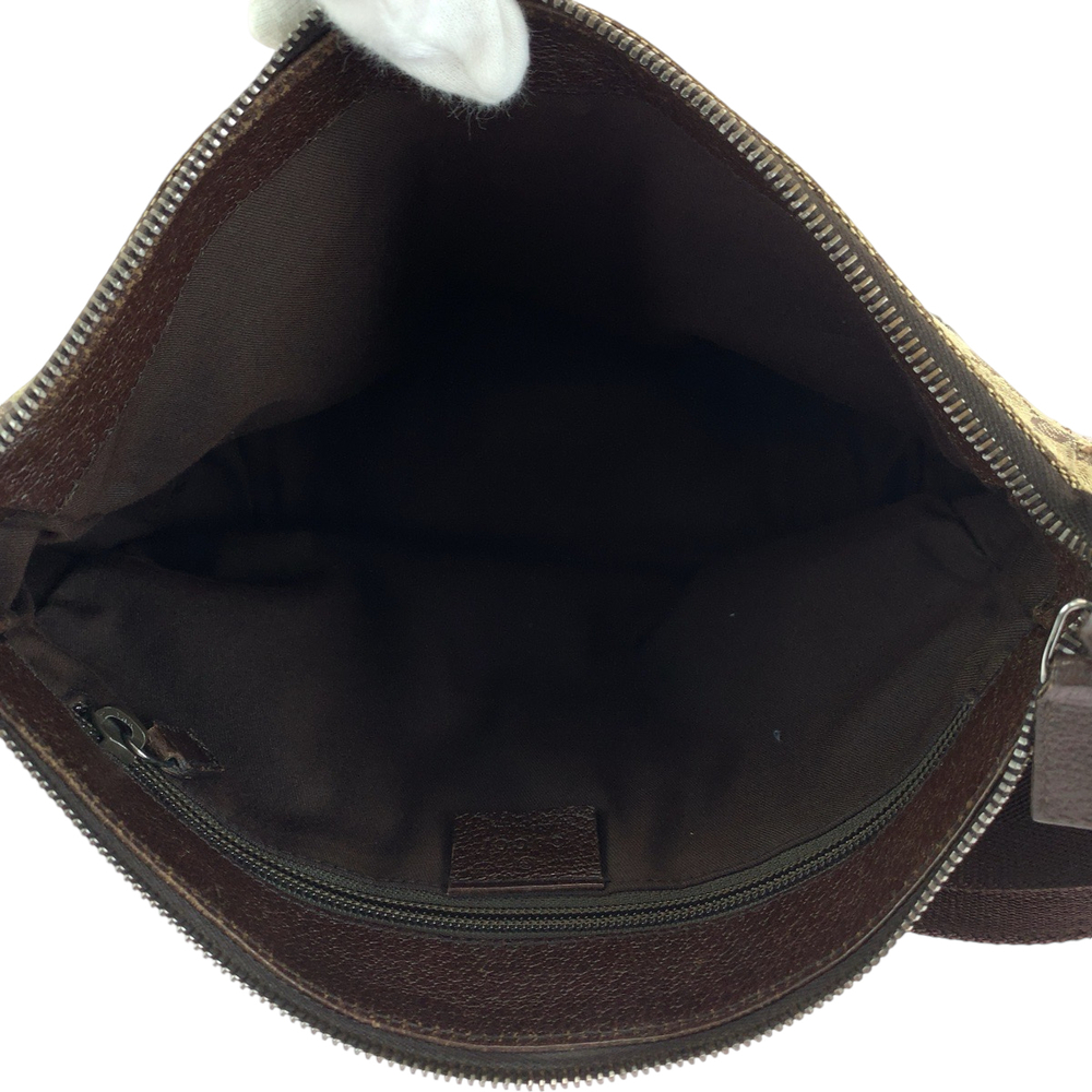 GUCCI Brown Beige Shoulder Bag Messenger GG Canvas - Picture 9 of 10